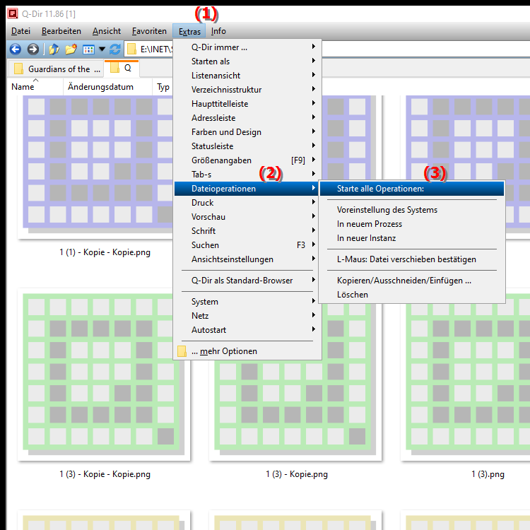 Können Dateioperationen im Datei Explorer individuell angepasst werden